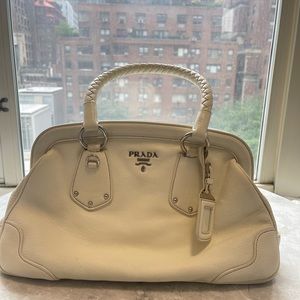 Large white Prada bag